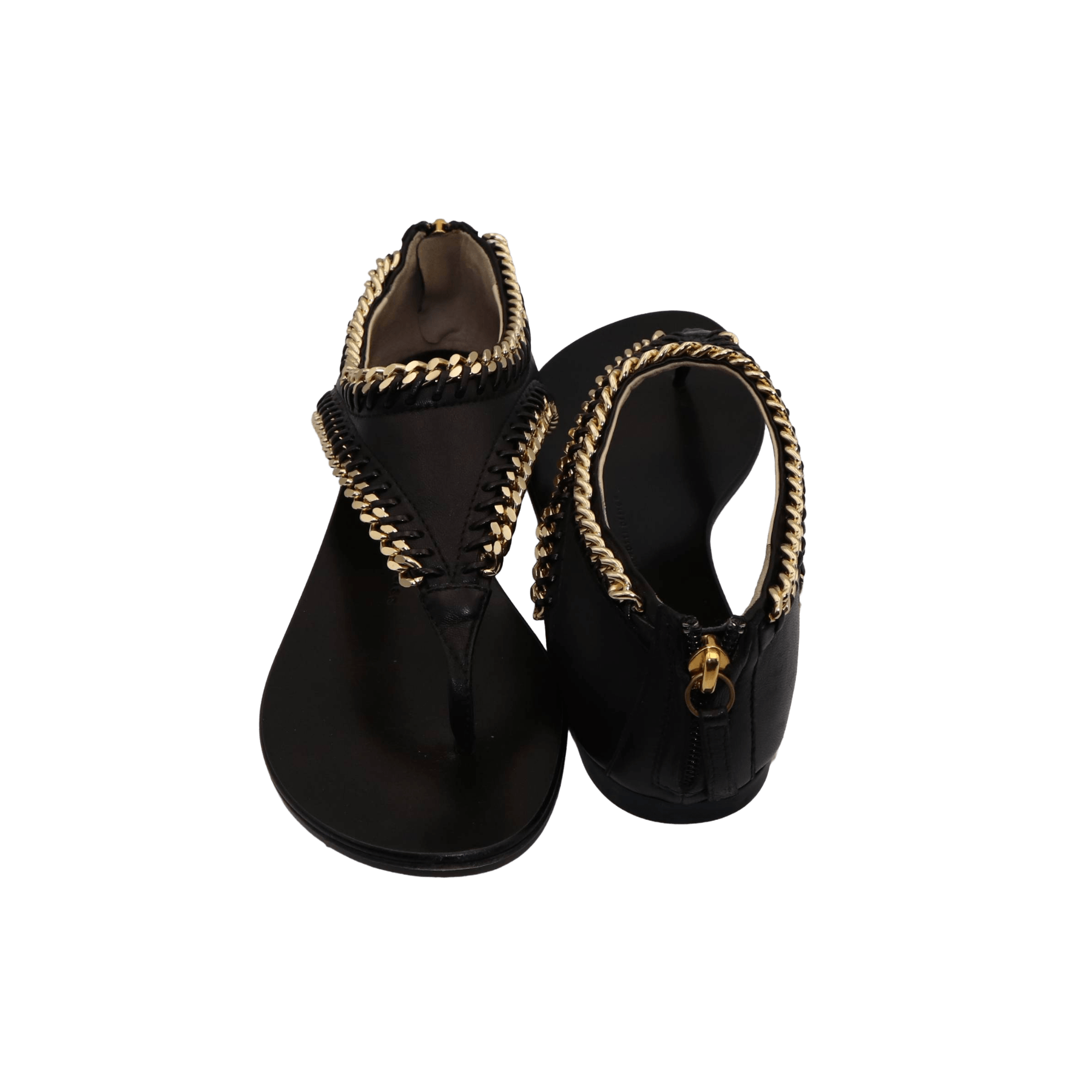 sandalias-giuseppe-zanotti-pretas-com-corrente-dourada-2-detail